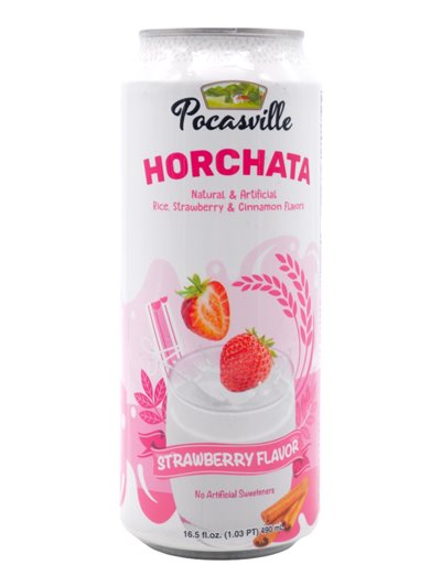 31071 - Pocasville Horchata Strawberry Drink, - 16.5oz (Case of 12) - Box:  - Loc: F9