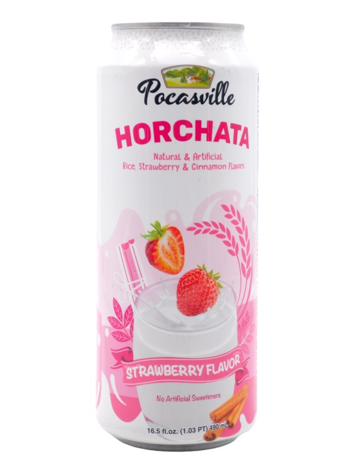 31071 - Pocasville Horchata Strawberry Drink, - 16.5oz (Case of 12) - Box:  - Loc: F9