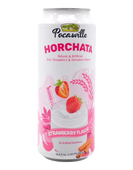 31071 - Pocasville Horchata Strawberry Drink, - 16.5oz (Case of 12) - Box:  - Loc: F9