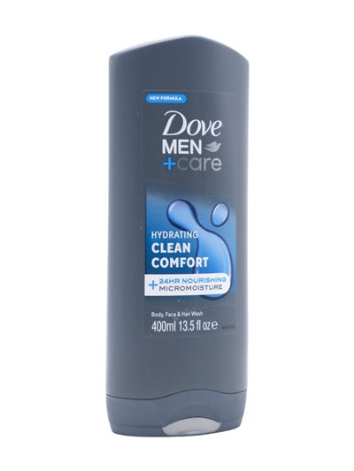 31102 - Dove Body Wash, Clean Comfort (Men) - 400ml. (Case of 12) - Box:  - Loc: I3