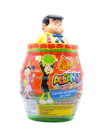 31157 - Barril Chavo Alcancia. Cabecitas Con Gelatinas. Assorted Fruit Jellies (Nono),  - 6/28.58oz. - Box:  - Loc: L8