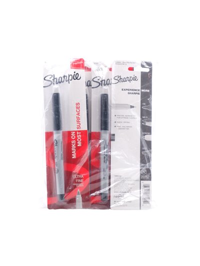 31164 - Sharpie Permanent Black Marker Ultra Fine (Pkg Of 6). - Box:  - Loc: 