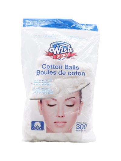 31170 - Wish Ultra. Cotton Balls Jumbo - 300 Count - Box:  - Loc: J4
