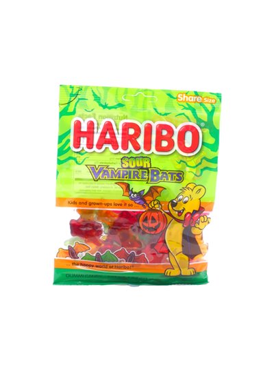 31211 - Haribo. Sour Vampire Bats (Gummi Candy) - 4.5oz/12ct - Box:  - Loc: L4