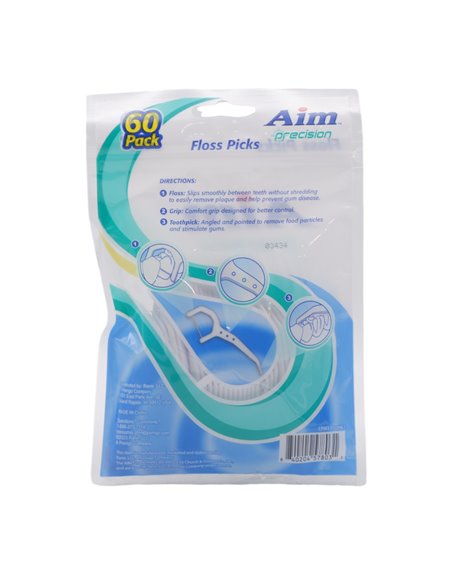 31327 - Aim Precision Floss Picks - 60ct - Box:  - Loc: K7