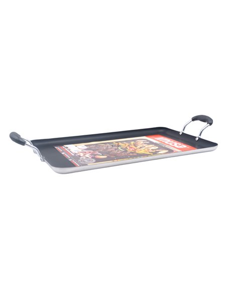 31341 - Imusa Double Burner Griddle Cool-Tourch Handle 19x12" - Box:  - Loc: J9