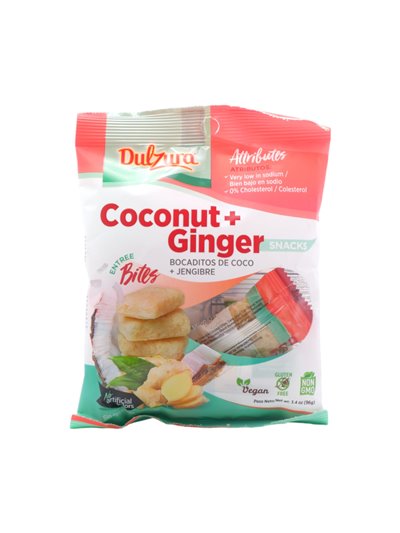 31351 - Dulzura Coconut/Ginger Bites - 3.4oz. (Case Of 12) - Box:  - Loc: C.J.3