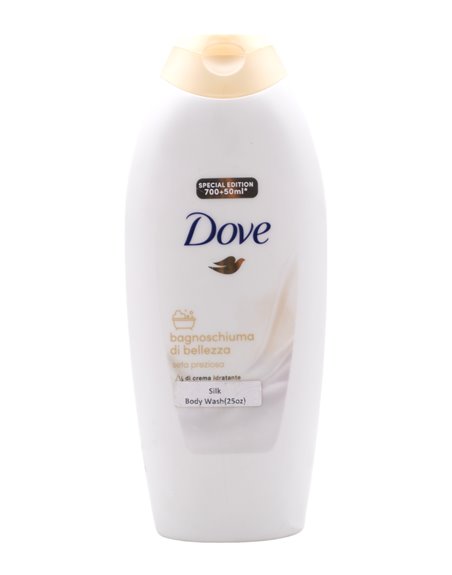 31378 - Dove Body Wash,  Bagnoschiuma Di Bellezza - (Seta Preziosa) - 750ml. (Case of 12) - Box:  - Loc: F2