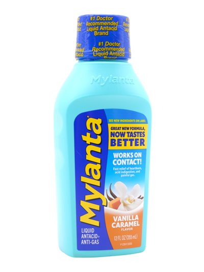 31390 - Mylanta Liquid Antacid Vanilla Caramel Flavor - 12 fl. oz. - Box:  - Loc: K5-99