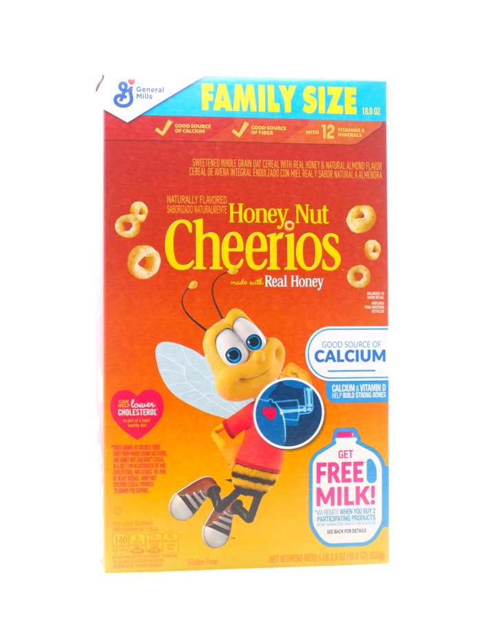 31394 - General Mills Honey Nut Cheerios - 18.8 oz. (Case of 14) - Box:  - Loc: R3