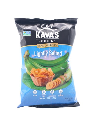 31450 - Kavas Lightly Salted Plantain  Chips (Platanitos), 2.5 oz.(Case Of 24) - Box:  - Loc: N10