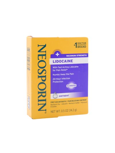31684 - Neosporin Lidocaine (Numbing) Ointment, 0.5 oz - Box:  - Loc: N0