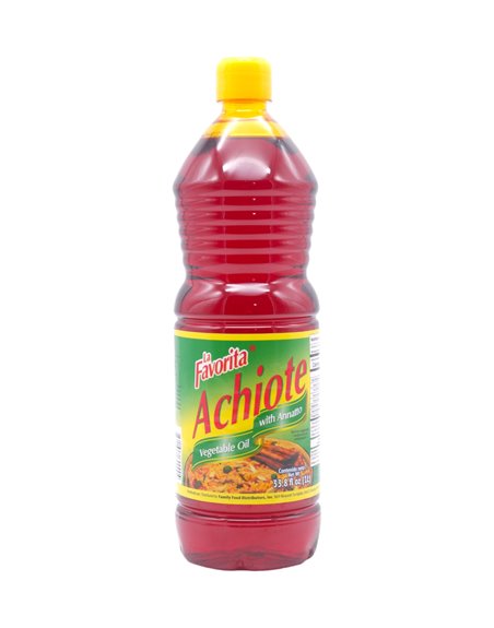 31708 - La Favorita Achiote Vegetable Oil - 33.8 fl. oz. - Box:  - Loc: H13