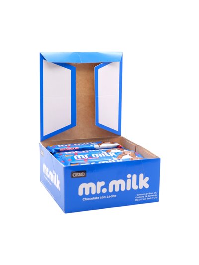 31728 - Cortes. Mr. Milk. Chocolate W/ Leche - 24ct/1.2oz. (Case of 12) - Box:  - Loc: L0-1