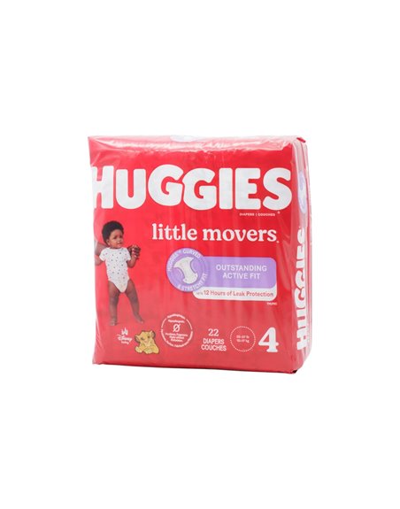 31764 - Huggies Diapers Little Movers - Size 4. 5/22ct - Box:  - Loc: E6