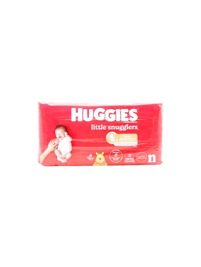31766 - Huggies Diapers Little Snugglers, Size 4  (4/31's) - Box:  - Loc: E6