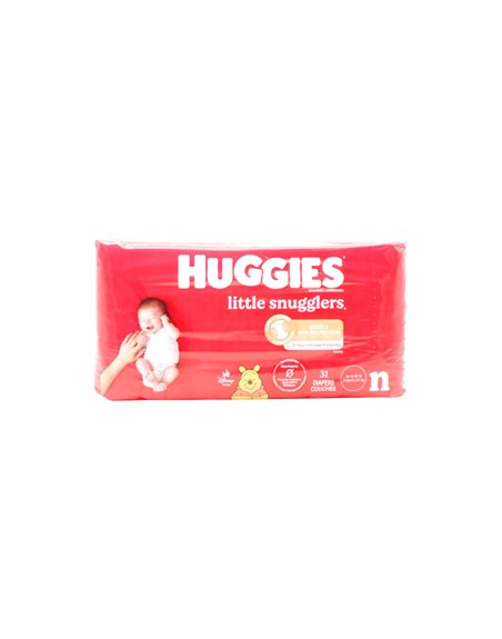 31766 - Huggies Diapers Little Snugglers, Size 4  (4/31's) - Box:  - Loc: E6