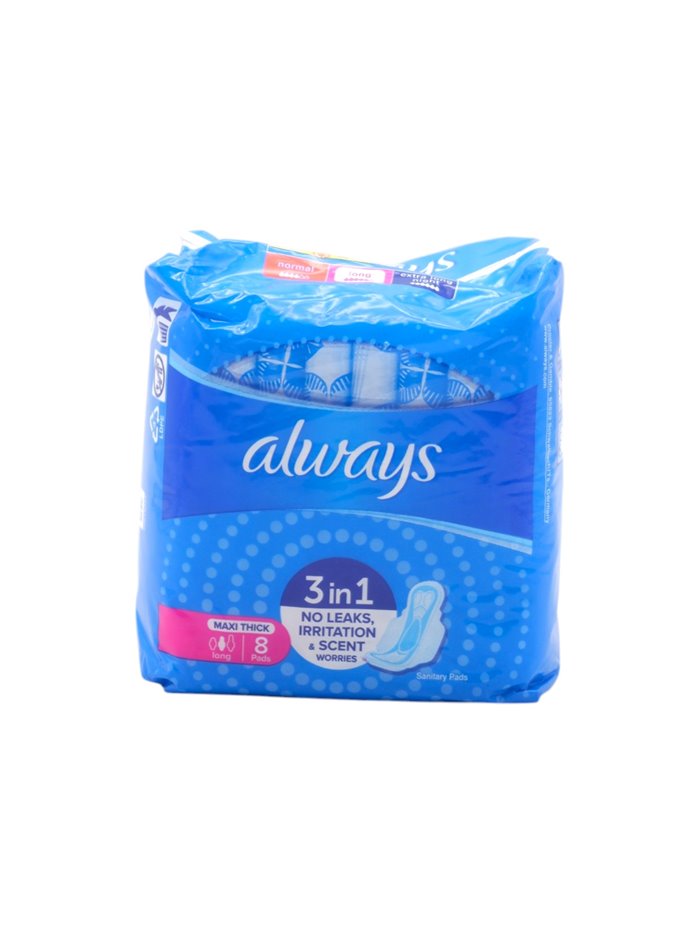 31913 - Always Maxi Thick Size 3 in 1, Long - 4 x 8's 80780500 - Box:  - Loc: 