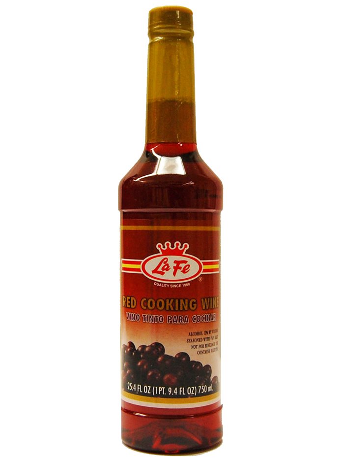 7650 - La Fe Cooking Wine, Red - 25.4 fl. oz. (Case of 12) - Box:  - Loc: S10