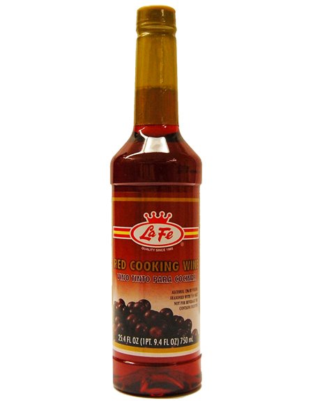 7650 - La Fe Cooking Wine, Red - 25.4 fl. oz. (Case of 12) - Box:  - Loc: S10