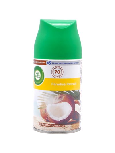 31974 - Air Wick Freshmatic Refill Can, Paradise Retreat - 250ml. (Case of 6) - Box:  - Loc: I6