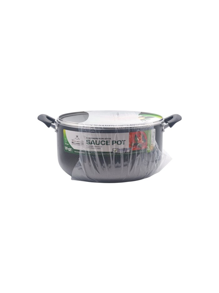 32023 - Wee's Beyond Non-Stick Stock Pot W/Glass Lid, 19Qt. - Box:  - Loc: J11