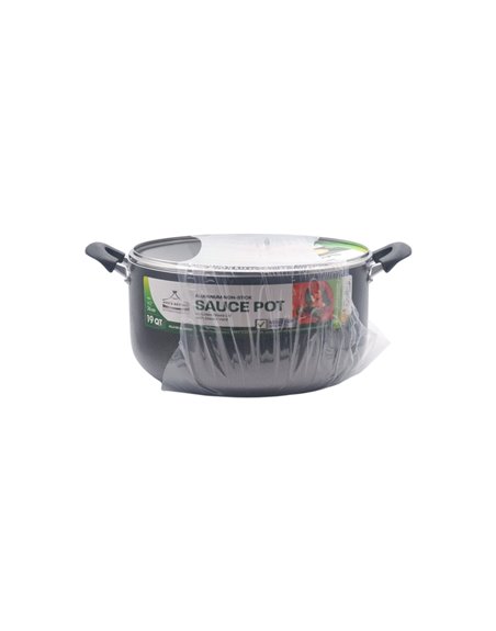 32023 - Wee's Beyond Non-Stick Stock Pot W/Glass Lid, 19Qt. - Box:  - Loc: J11