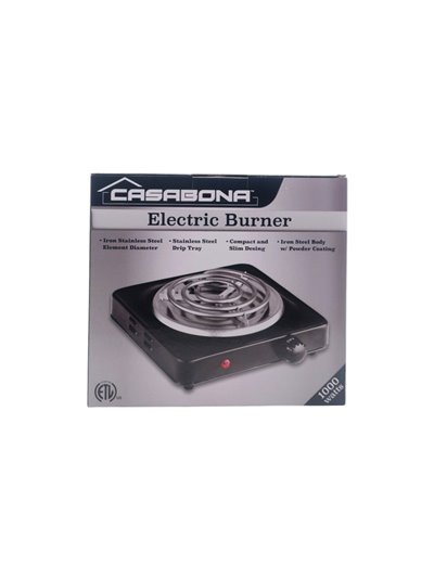 32028 - Wee's Beyond. CasaBona Electric Single Burner ( Estufa Electrica ) - 1000 Watts - Box:  - Loc: J13