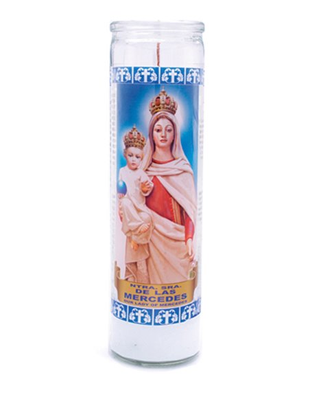 9347 - Candle Our Lady of Mercedes - (Case of 12) - Box:  - Loc: H10