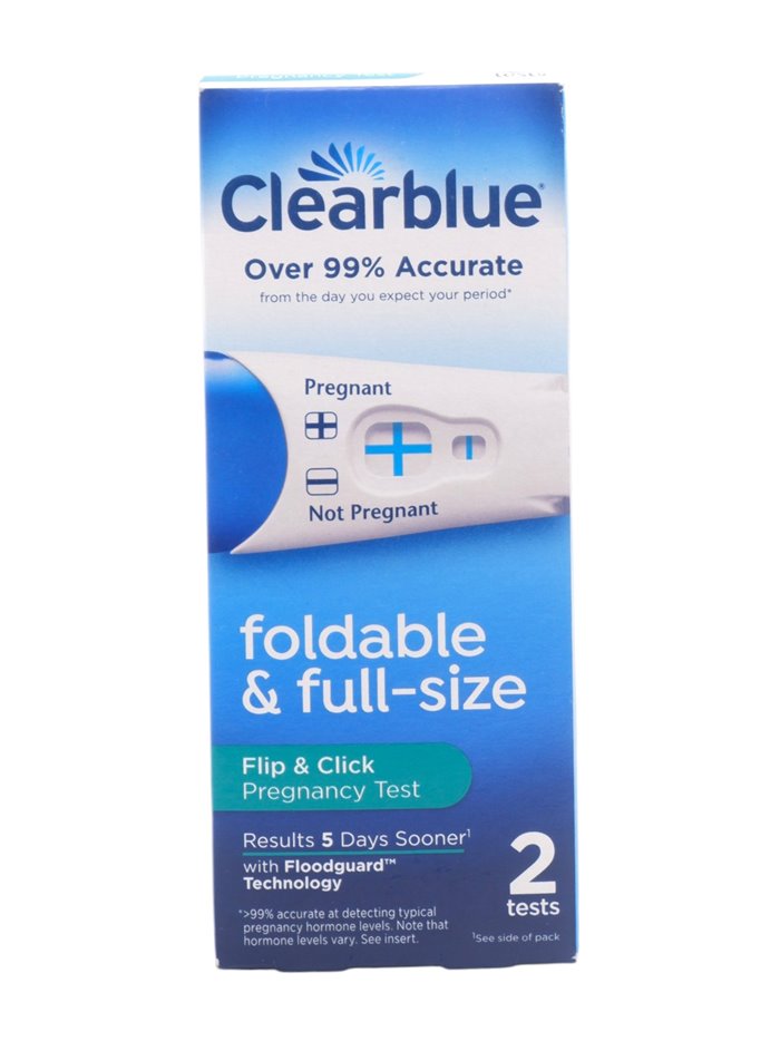32065 - Clear Blue Pregnancy Test (Flip & Click). 2ct - Box:  - Loc: K10