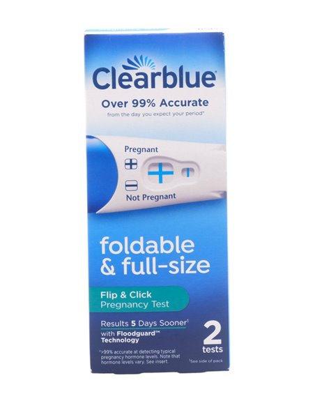 32065 - Clear Blue Pregnancy Test (Flip & Click). 2ct - Box:  - Loc: K10