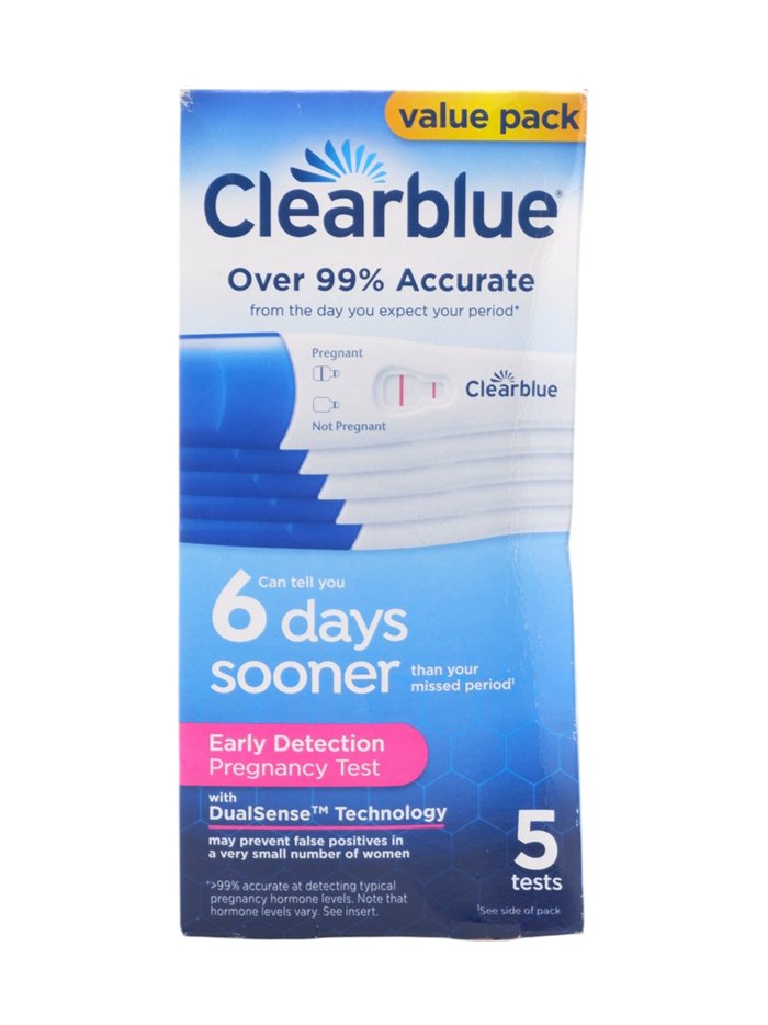 32071 - Clear Blue Pregnancy Test (Early Detection Pregnancy Test). 5ct - Box:  - Loc: K10