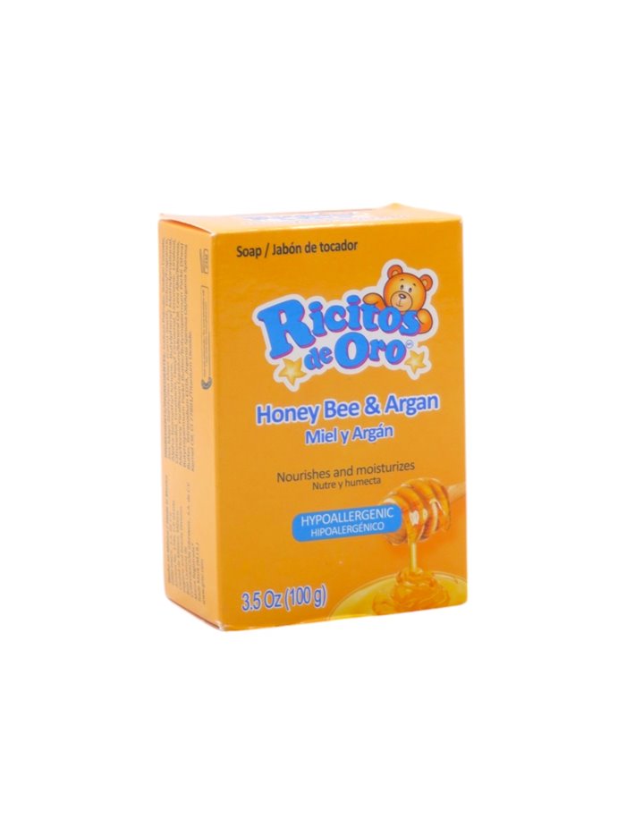 32133 - Ricitos de Oro Honey Bee & Argan Soap - 3.5oz. (Case Of 12) - Box:  - Loc: J1