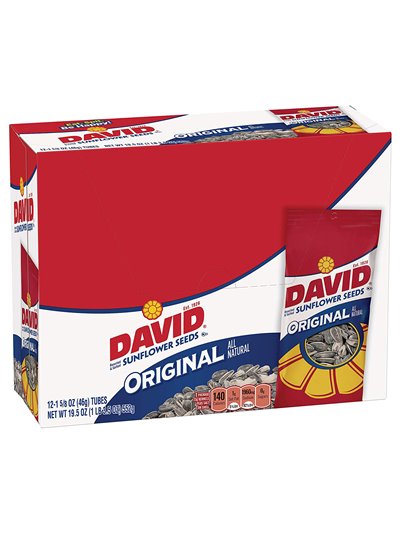 9628 - David Sunflower Seeds Tubes, Original - 12 Pack - Box:  - Loc: M11