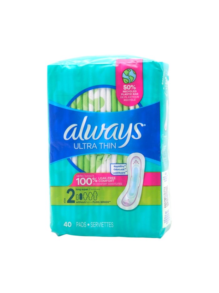 32274 - Always Ultra Thin Size 2  - 6 x 40's 12853 - Box:  - Loc: E1