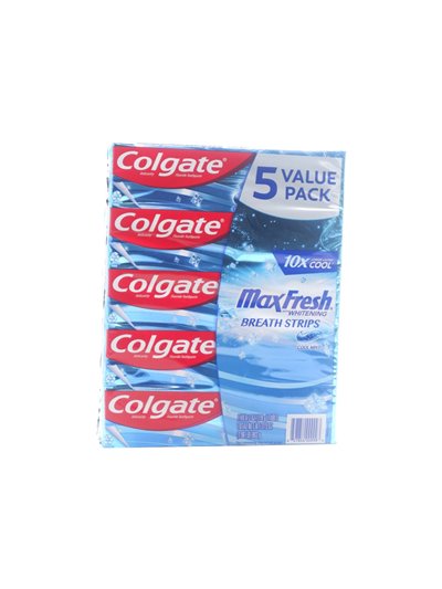32332 - Colgate Toothpaste, MaxFresh Whitening Breath Strips, Cool Mint  - 6.3oz. (Case Of 50) - Box:  - Loc: H0