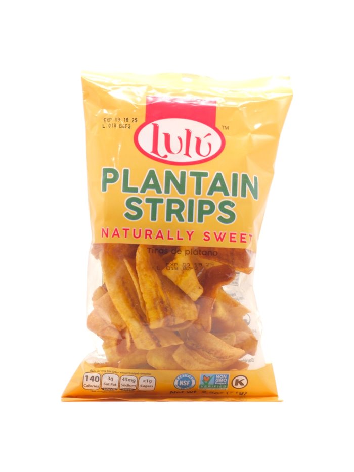 32380 - Lulú Plantain Strip, Naturally Sweet - 2.5 oz. (Case of 24) - Box:  - Loc: P3