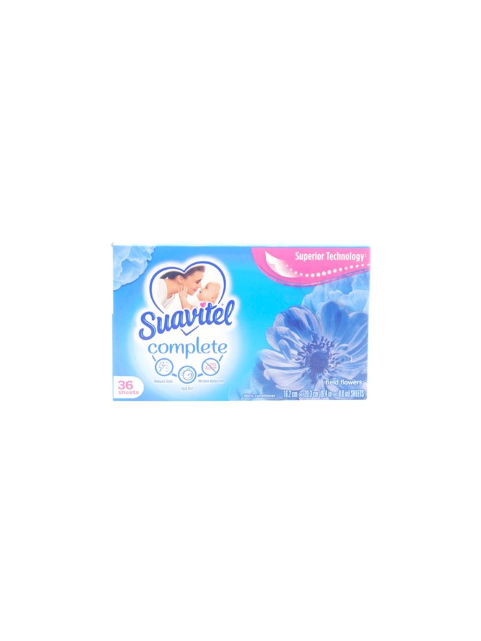 32411 - Suavitel Complete Dryer Sheets, Field Flowers - 36ct (Case of 12) - Box:  - Loc: C1