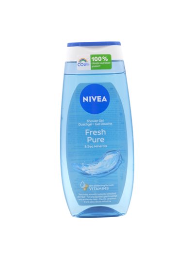 32471 - Nivea Body Wash. Pure Fresh & Sea Minerals. 250ml-12ct. (Case Of 12) - Box:  - Loc: P3