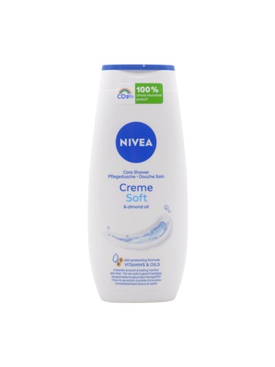 32473 - Nivea Body Wash. Creme Soft & Almond Oil. 250ml-12ct. (Case Of 12) - Box:  - Loc: P3
