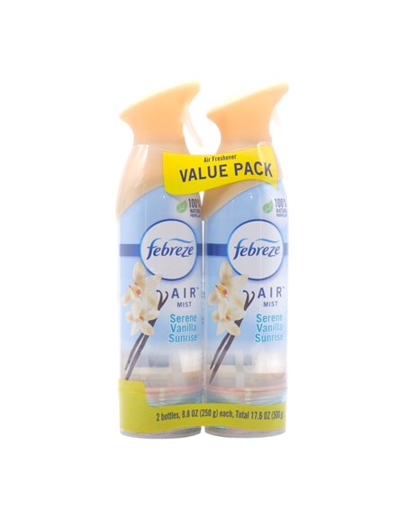 32508 - Febreze Air Spray Serene Vanilla Sunrise - 8.8oz. Pack Of 2 (Case of 6) - Box:  - Loc: I7