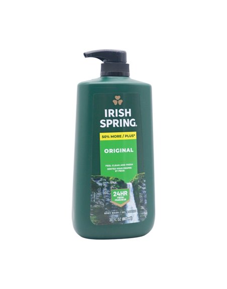 32629 - Irish Spring Body Wash, w/ Pump, Original - 30 fl. oz. (Case of 4) - Box:  - Loc: I1