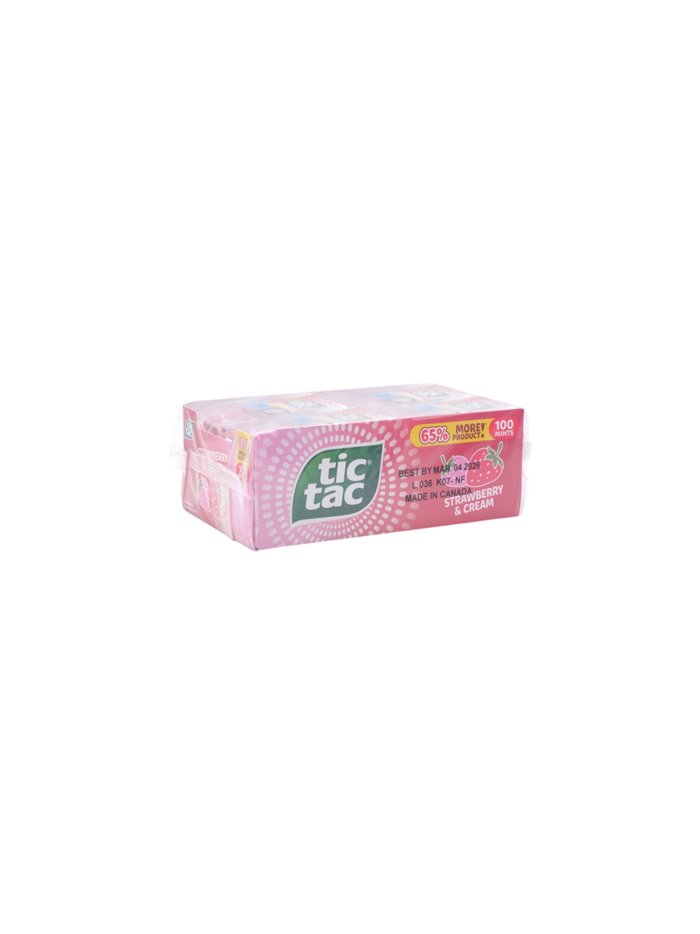 32664 - Tic Tac Strawberry & Cream (100 Mints) - 12ct - Box:  - Loc: N1