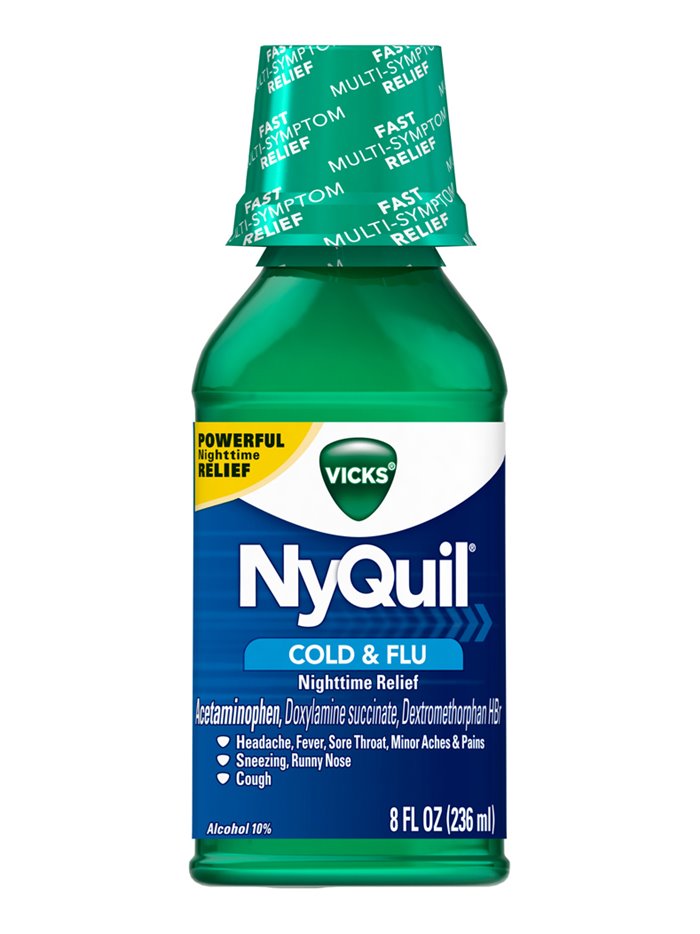 9952 - Nyquil Liquid Cold & Flu ( Green Cap ) - 8 fl. oz. - Box:  - Loc: K4