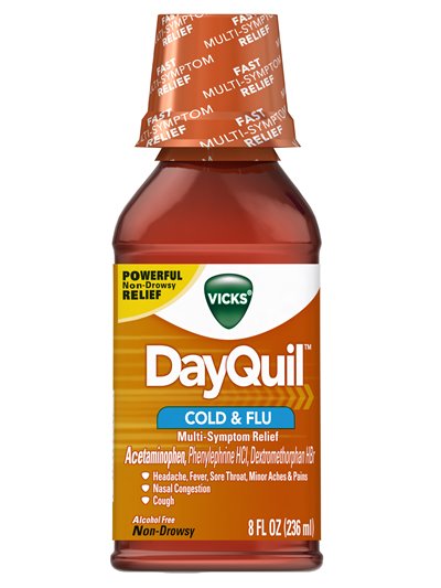 9953 - Dayquil Liquid Cold & Flu - 8 fl. oz. (Case of 12) - Box:  - Loc: K4