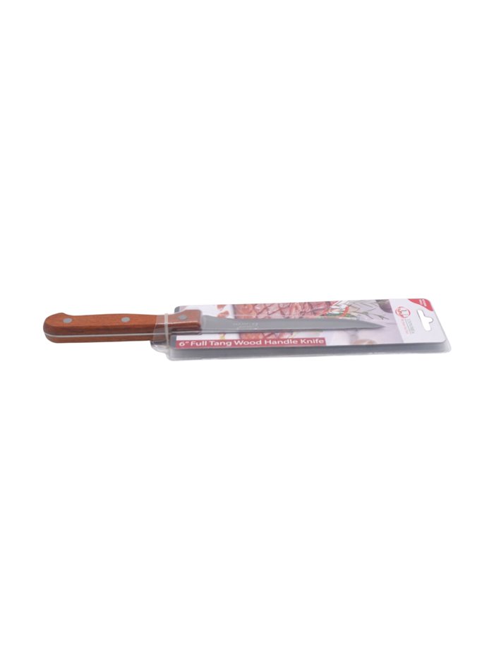 32836 - Uniware Full Tang Wood Handle Knife 6" - Box:  - Loc: J9