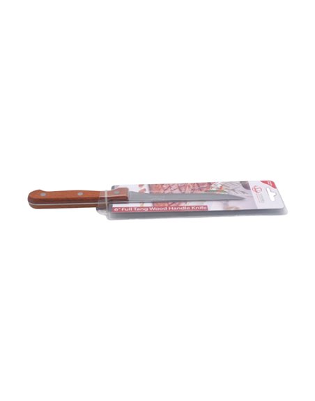 32836 - Uniware Full Tang Wood Handle Knife 6" - Box:  - Loc: J9