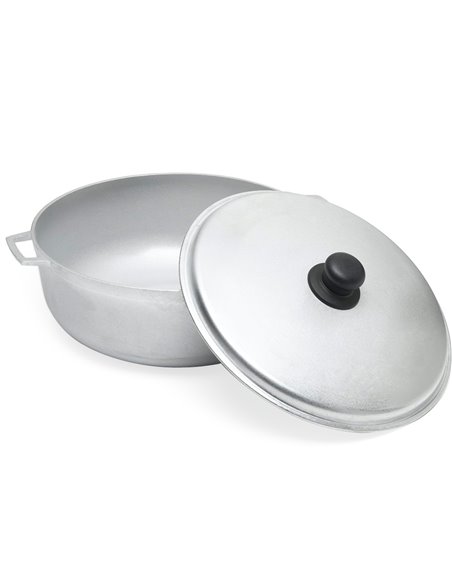 10025 - Caldero Aluminum W/ Glass Lid - No. 5 - Box:  - Loc: J11