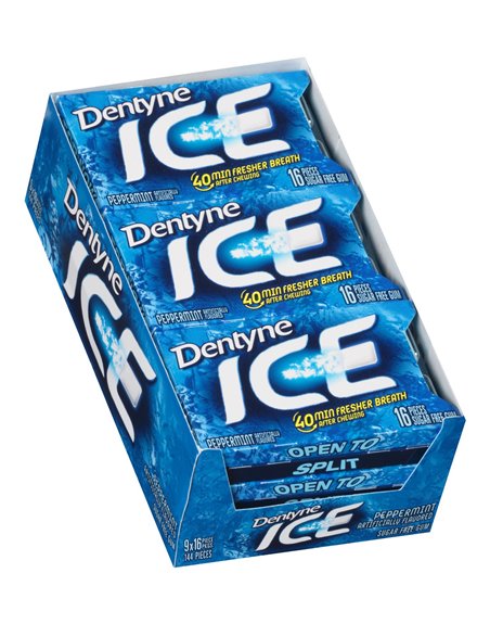 10040 - Dentyne Ice Peppermint - 9/16 Pcs - Box:  - Loc: N2