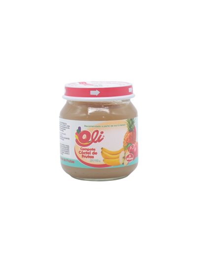 32881 - Oli  Compota Coctel Frutas  -  113grs ( Case Of 24)
Crysthal Jar - Box:  - Loc: 